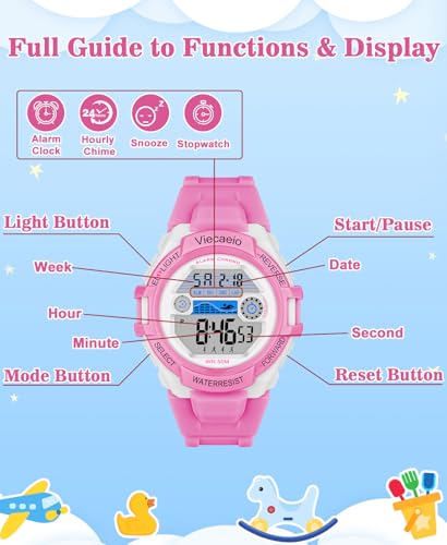 Image of Kids Digital Watch for Boys Girls, Waterproof LED Colorful Lights Sports Watch Suitable for 5-17 Years Old Teenagers (with Gift Box)