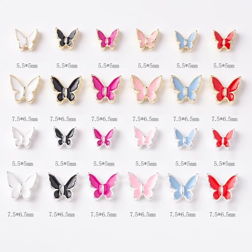 qbodp 100 Pcs Nail Decoration Fashion Nail Decoration Lock Shape Decoration for Nail, Nail Supplies Nail Art Decoration Accessories,Gold