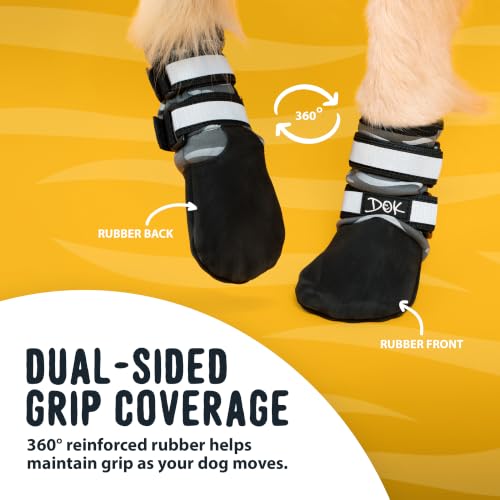 DOK TigerToes Premium Neoprene Dog Booties for Hot Pavement - Grip that Works Even When Twisted - Versatile Paw Protection that Prevents Licking, Slipping, and are Great Booties for Dogs Paws (Size 3) by DOK - Used condition - Image 8