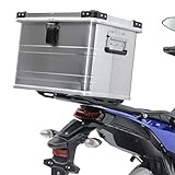 Bagtecs Aluminium Topcase Gobi mit 45 Liter Volumen für einfachen Gepäcktransport und echte Adventure-Optik. Universal Alukoffer zur Montage auf Gepäckträgern oder Topcaseträgern beliebiger Hersteller