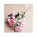 Produktbild CAIM-Artificial flower 12 Köpfe rosa Blüte Rose Blume lebendige Mini Seide künstliche Blumen Bouquet Dekoration for Hochzeit zu Hause hohe Lebensqualität (Color : C)