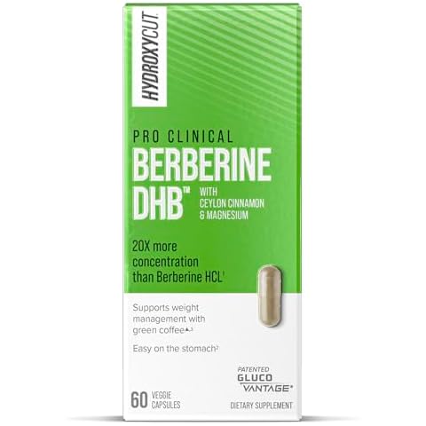 Hydroxycut Pro Clinical Berberine DHB - 60 Capsules - Enhanced Absorption - Easy on The Stomach - 30 Servings Cover