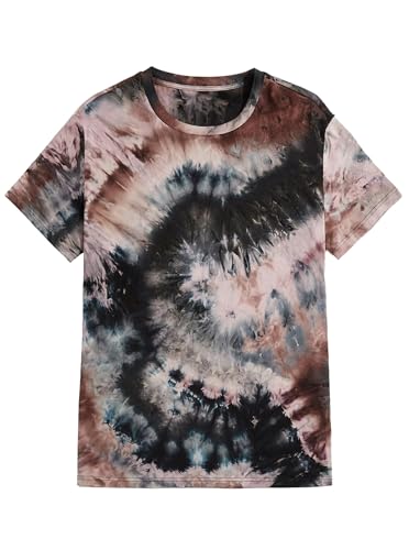 Image of Remidoo Women's Casual Oversized T Shirt Short Sleeve Graphic Tee Letter Tie Dye Shirts