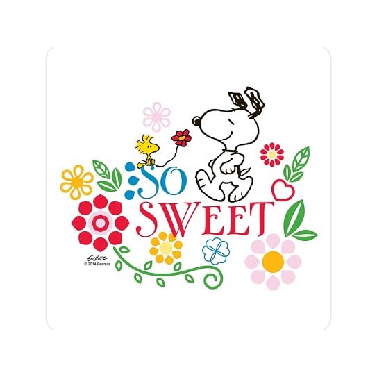 CafePress So Sweet Snoopy Small Die Cut Sticker, 3"x4" Matte Finish