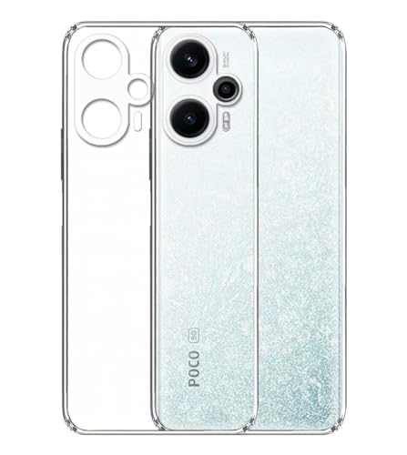 Image of Soft Silicone TPU Back Cover Compatible with Poco F5 5G, White