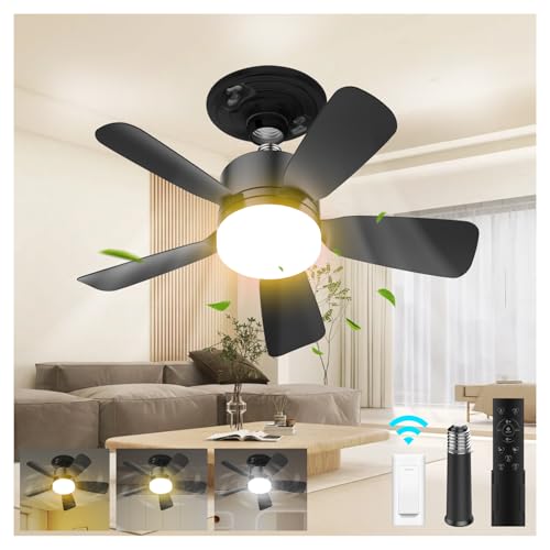 aupuslite 17.5' Socket Fan 25W 1600 Lumens, 3 Colors 3000-6000K Light Bulb Fan, 6 Speed Wind Screw...