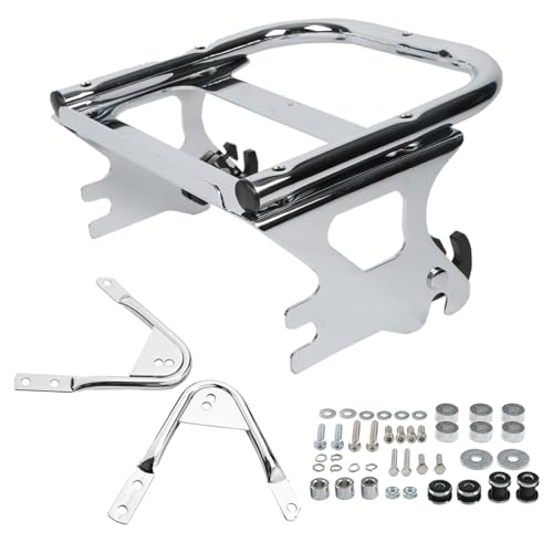 TCMT Chrome 2-Up Trunk Luggage Rack W/Docking Kit Fit For Harley Tour Pack Road King Road Glide Street Glide Electra Glide Ultra Classic 1997-2008