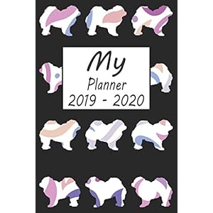My Planner 2019 – 2020: Chow Chow Dog Pattern Black Weekly Planner 2019 – 2020: 24 Month Agenda – Calendar, Organizer…