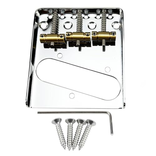 Vintage 3-Saddle Brass Telecaster Guitar Bridge