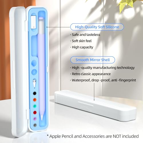 Image of AZF Hard PC&Silicone Magnetic case for Apple Pencil case(Apple Pencil Pro /2nd Gen /1st / (USB-C) / Pro and Samsung Galaxy S-Pen Series Pencil Protection Carrying Case. (Sky Blue)
