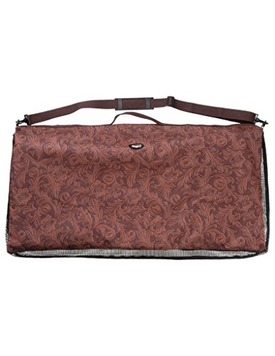Tough-1 Western Pad Bag Brown Tooled Leather