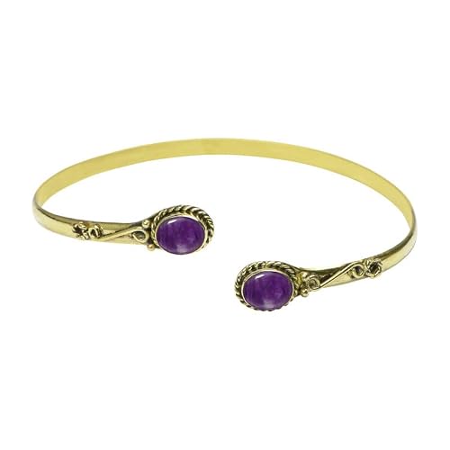 Amethyst Stone Arm Cuff, Armlet, Armband, Upper Arm Cuff, Brass Arm Cuff, Bracelet Armlet, Trible Armlet, Boho Girls Women Arm Cuff #TOP14