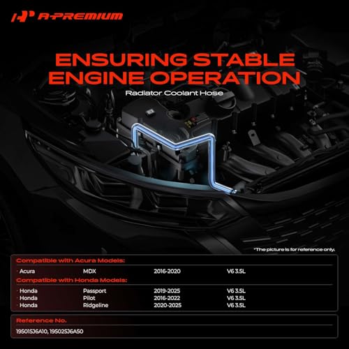 A-Premium 2x Upper and Lower Radiator Coolant Hose Compatible with Honda Pilot 2016-2022, Ridgeline 2020-2025, Passport 2019-2025 & Acura MDX 2016-2020, 3.5L by A-Premium - Used condition - Image 2