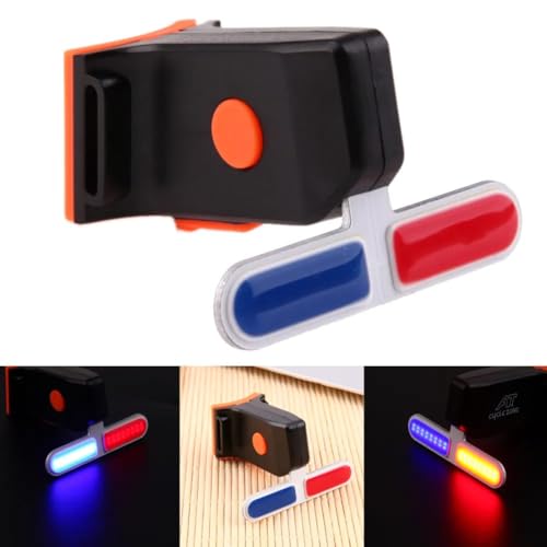 Image of Dark Horse Bicycle 6 Mode LED with Red & Blue Light, USB Rechargeable Tail Light, High Brightness and Waterproof Rear Light, Police Tail Light, NEW Model