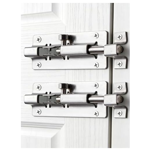 2 Pack Barrel Bolt Latch, 3 Inch Slide Latch Lock, Heavy Duty Door Bolt for Cabinets, Fence Gates, Windows, Interior Exterior Doors