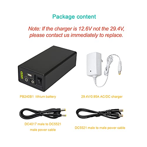 Talentcell 24V Lithium Ion Battery Pb240B1, Rechargeable 42980Mah 156Wh Li-Ion Batteries Pack With Dc 24V/12 Volt And 5V Usb Output For Led Light Strip, Cctv Camera, Smartphone And More #TOP5