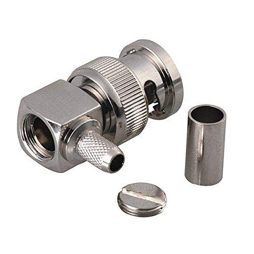 OSERJEP 10PCS BNC Male Right Angle RF Connector Crimp RG142 RG223 LMR195 50-3DFB RG58 Cable - Image 2