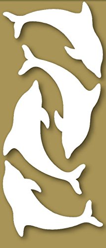 Zita's Creative Lot de 6 Figurines en polystyrène, 6 cm – Dauphin, décoration, kit de Bricolage, décoration Murale.