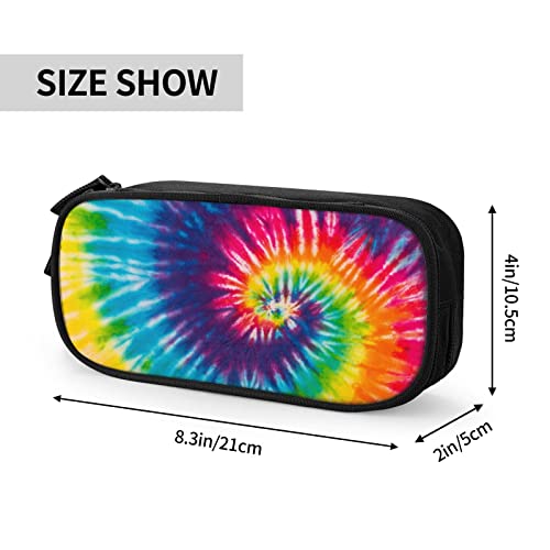 Image of YETTA YANG Colorful Tie Dye Pencil Box Case for Pen Holders Office Supplies Big Capacity large