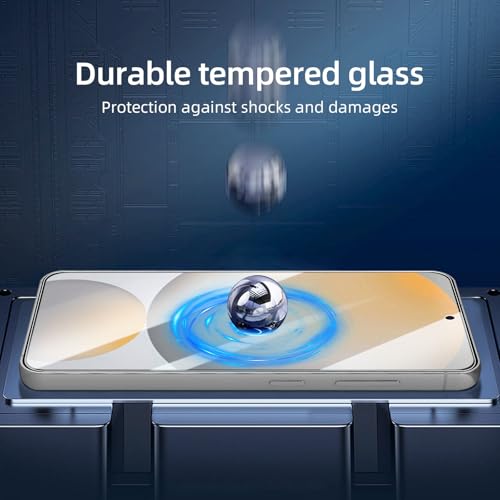 Image of NEW'C 3 Pack Designed for Samsung Galaxy S24 FE 5G Screen Protector Tempered Glass, Bubble Free, Ultra Resistant