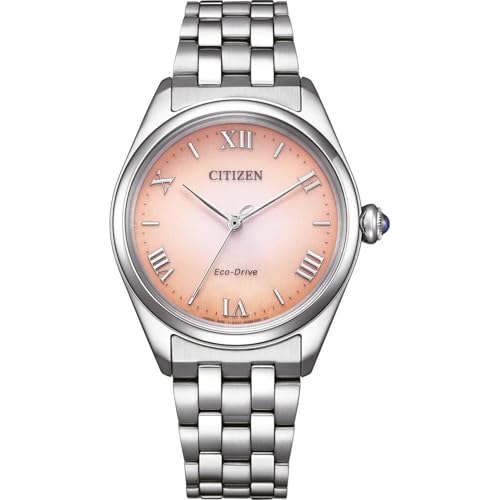 Montre Citizen Lady Eco Drive cadran saumon EM1140-80X en acier pour femme