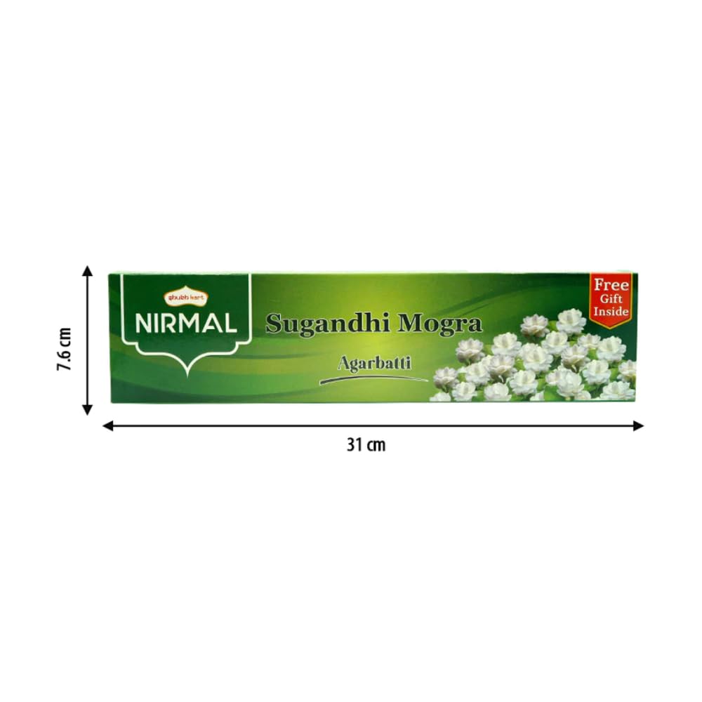 Nirmal Sugandhi Mogra Premium Fragrance 140 Incense Stick Agarbatti by Shubhkart (Pack of 2)
