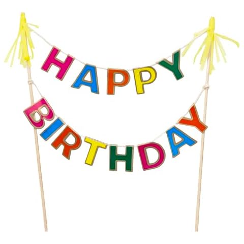 Talking Tables Happy Birthday Cake Topper Cover