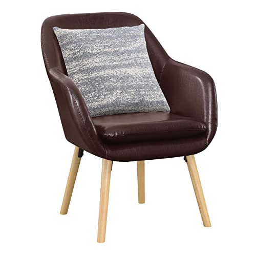 Convenience Concepts Take A Seat Charlotte Accent Chair, 25.25 X 26.75 X 33.5, Espresso #TOP2