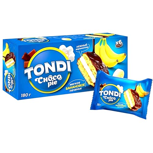 Tondi Galletas Choco Pie Banana Pack de 6 (6 x 30 g)