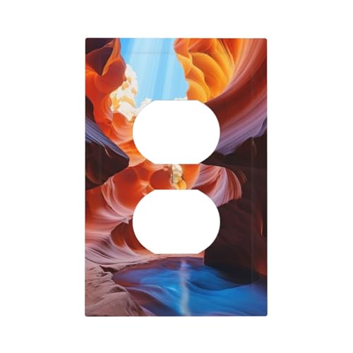 Antelope Canyon �E�H�[���v���[�g �������C�g�X�C�b�`�J�o�[ �M�����O�R���Z���g�J�o�[1�� �W���T�C�Y 5�C���` x 3�C���` �v���O�J�o�[ �d�C�X�C�b�`�v���[�g �z�[���f�R���[�V���� �Q�� �L�b�`���p