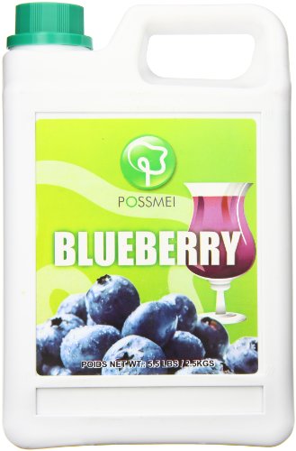 Possmei Flavored Syrup, Blueberry, 5.5 Pound