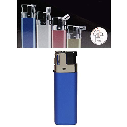 Mechero modelo Sidekick Metallic Color como un encendedor normal o de pipa, 3 compartimentos ajustables 0, 45 y 90 grados (azul - 1 encendedor)