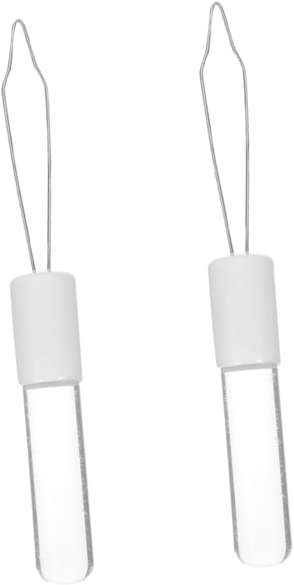 2pcs Acrylic Shirt Button Assistance Tools Zipper Pull Hook Dressing Aid Senior Button Helper Device Tool for Pants Clothes Elderly Disabled Independent Living
