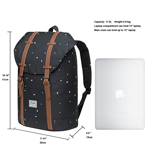 Lightweight Outdoor Backpack, Kaukko Travel Casual Rucksack Laptop Daypack For 15"（6-5-Black） #TOP4