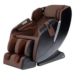 Titan AmaMedic Q7 Massage Chair 8 Fixed Massage Rollers Space Saving Recline 16 Airbag Massage Zero Gravity 6 Automatic Programs (Brown)