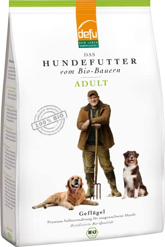 defu Hundefutter | 1 x 800 g | Adult Bio Geflügel | Premium Bio Trockenfutter für ausgewachsene Hunde