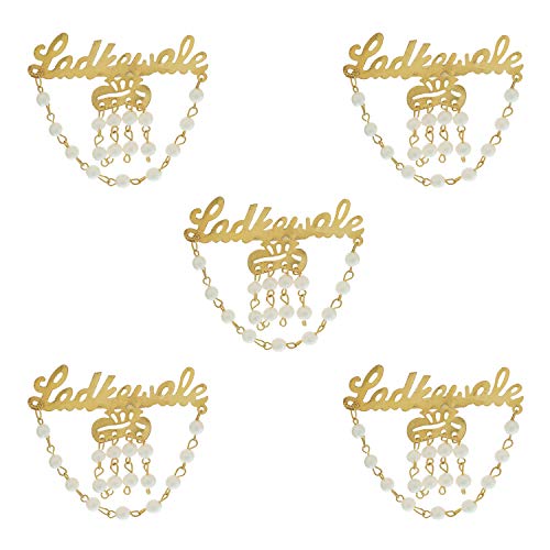 Image of Sanvatsar Ladkewale Gold Chain Brooch /Brooch /Brooches Pin Pack for Men & Women Gold color