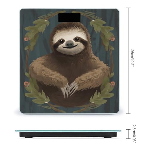 Báscula digital de baño con vidrio templado y pantalla LCD miniatura 2