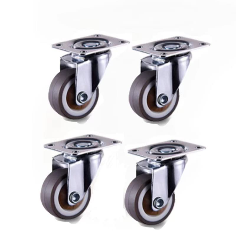 Roulettes en caoutchouc souple de 2 pouces pour mobilier et chariot de plateforme