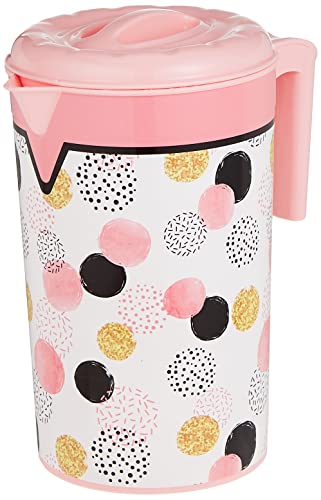 RoyalFord Water Jug RF10795 Plastic Iced Tea Pitcher with Lid 2 Litre Unbreakable Jug for Juices Slushies Milk Food Grade BPA Free Multicolor