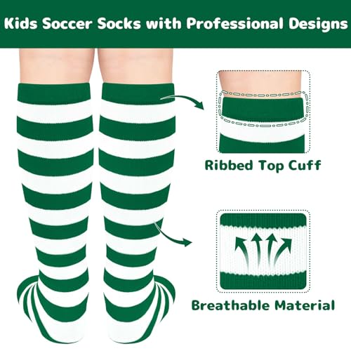 Image of Olreco 1 Pack Toddler Kids Youth Soccer Socks Girls Boys Baseball Socks Youth Knee High Softball Football Accessories Cotton