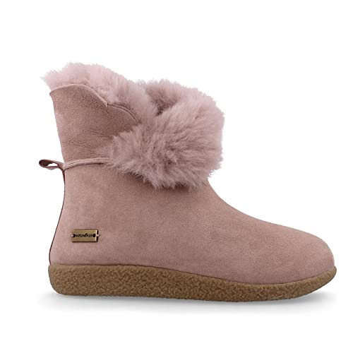 Preisvergleich Produktbild HAFLINGER Lammfell Leder Hausschuhe Lemmi Unisex Stiefel Rosa (Rosenholz), Gr 38