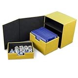 BCW Deck Vault LX 100 - Yellow | Card Deck Case with 100 Sleeved Gaming Cards Capacity | For Magic: The Gathering, Pokemon, Commander Decks