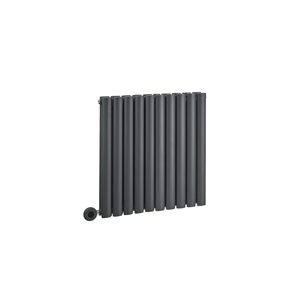 Milano Aruba 800W Anthracite Horizontal Double Panel WiFi Electric Radiator UK Plug - 635 x 590mm