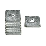 Square Washers Plate-Suprwin Heavy Duty Galvanized Steel Gasket Square Nut Fastener Hardware Flat Pad Spacer (5/8'×3'×3'×1/8')