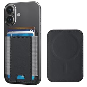 Magnetische Kartenbrieftasche für Apple MagSafe - Kartenhalter für iPhone 12/13/14 Serie - Leder Brieftasche für Rückseite, Passt 6 Karten