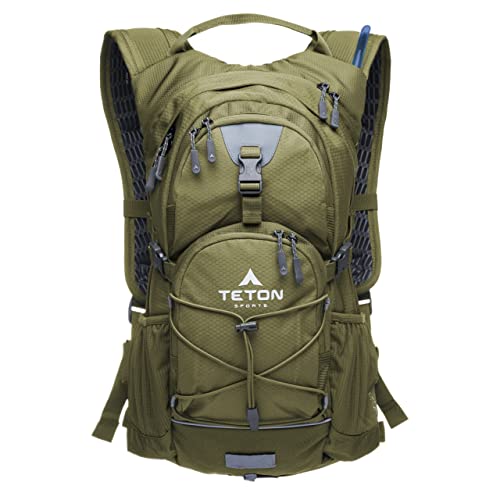 Teton Sports Oasis 22L Hydration Pack With Free 3-Liter Water Bladder; The Perfect Backpack For Hiking, Running, Cycling, Or Commuting, Olive, 3L Bladder - 2022 Model, Hydration #TOP4