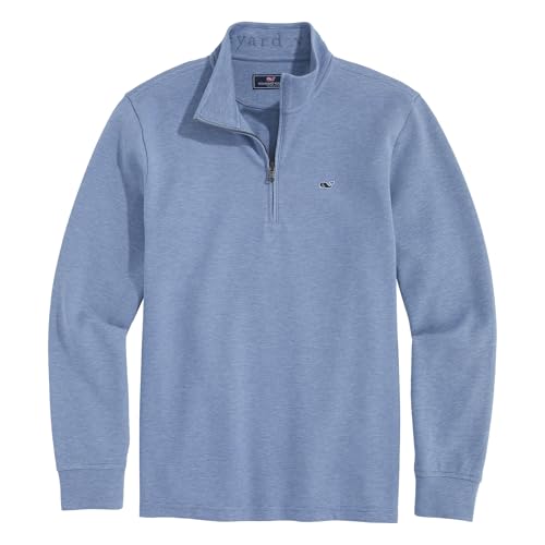 Image of vineyard vines Men's Saltwater Quarter-Zip Pullover Sweater