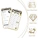 SHUESS 30 Pack Wood Mini Clipboard Bulk, Wooden Half Page Clipboard, 8 x 4 Inch, Wooden Check Presenters for Restaurants, Server Book, Menu Holder for Cafes, Guest Check Book
