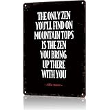 Vintage Metal Sign Alan Watts Quote Poster Retro Tin Signs Funny Aluminum Sign For Man Cave, Garage, Living Roome, Cafe And Pub Decoration 8 X 12 Inch